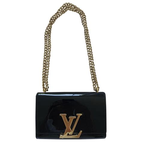 louis vuitton black patent clutch|Louis Vuitton black embossed.